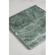 Isha 100 x 100mm Tumbled Green Marble Square Tile